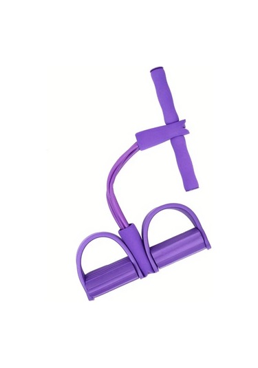 Fochsia Pembe 4'lü Doğal Lateks Direnç Lastiği Yoga Fitness Çekme Aleti Pembe