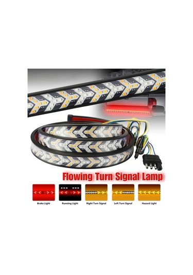 Kamyon Bagaj Kapağı Işık Çubuğu Kırmızı Koşu Fren Işıkları Dönüş Sinyali Geri Vites Lambası İle Işık Şeridi