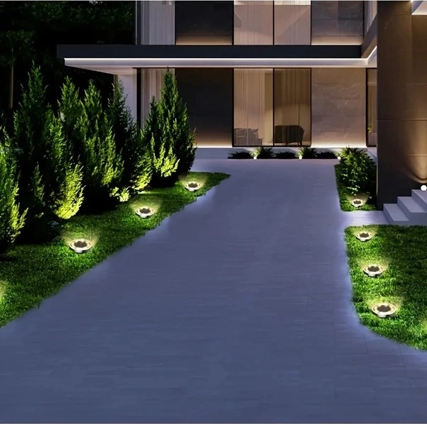 Trendooze 4'lü Solar Bahçe Aydınlatma, 8 Led Sıcak Işık Lambası, Gaojunshop01 Party Dekor Işığı Sıcak Işık