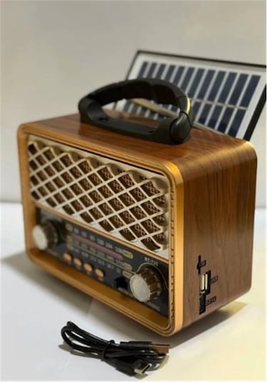Everton Rt-735 Solar Enerjili Nostajık Radyo Bluetooth Usb-fm-radyo