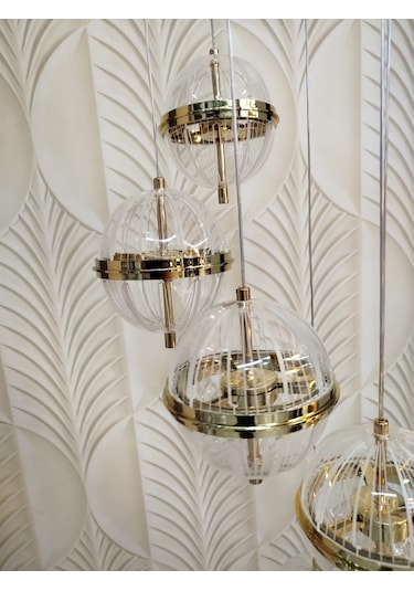 Modern Led Sarkıt Avize 6 Lı Sarı