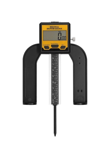 "80mm Hassas Dijital Derinlik Ölçer - Manyetik Tabanlı, Lcd Ekran, 3 Birim Modu, Otomatik Kapanma"