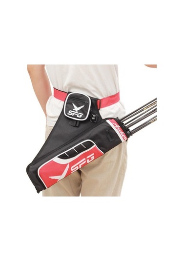 Pazly Suntek Okçuluk Cebi Ok Yay Çantası Sadak 3 Tüplü Kırmızı Spor Model