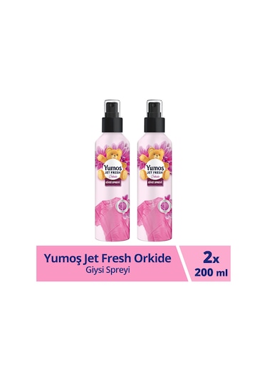 Yumoş Jet Fresh Giysi Spreyi Orkide 2 x 200 ML