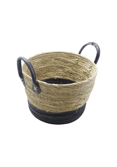 T.concept Dekoratif Dayanıklı Rattan Hasır Sepet Küçük Boy