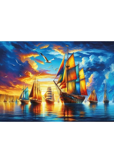 Renkli Yelken Limanı 500 Parça Puzzle