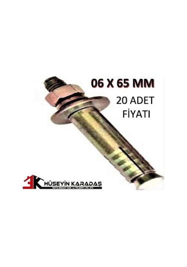 Meridyen Borulu Çelik Dubel 06X65 Mm 20 Adet