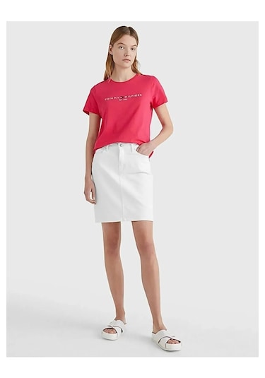 Tommyhilfiger Organik Pamuk Bayan T-shirt Pembe