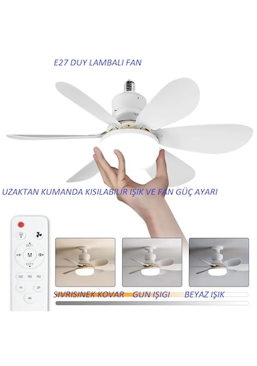 E27 Duy Sivrısinek Kovar 3 Fonksiyon Fan