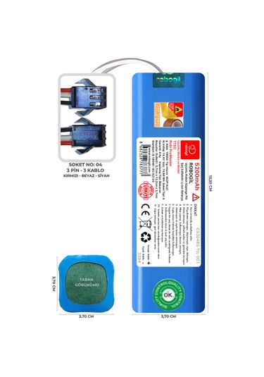 Ttec Robi Promaster 5200mah Uyumlu Robot Süpürge Pili C5204bs-ttc-001