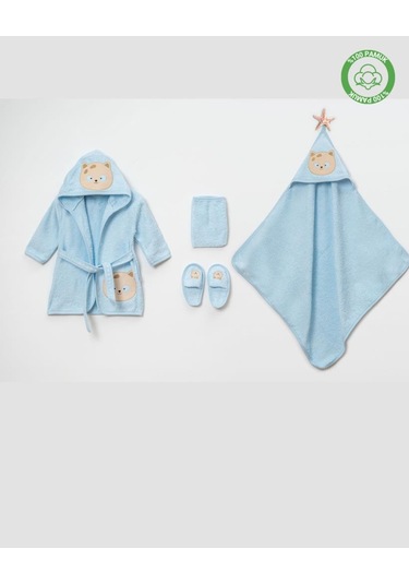 Kedili Bornoz Takımı 1-2 Yaş Mavi