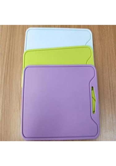 Açık Yeşil Esnek Silikon Kaymaz Kesme Tahtası Plaka Doğrama Sebze Et Bloğu