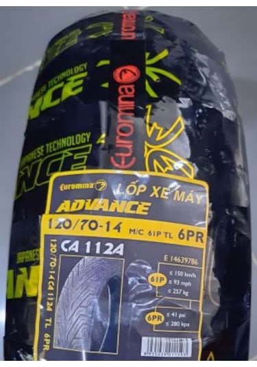 120/70-14 61p 6kat Ca112a Advance Dubleks Lastik 2024 Üretim