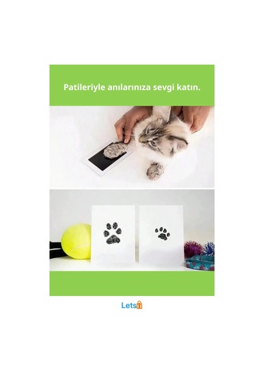 Kedi Köpek Pati İzi Fotoğraf Çerçevesi Seti Toksik Olmayan Mürekkepsiz Baskı Kiti