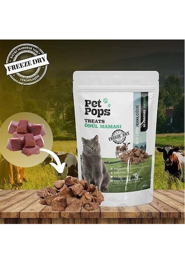 Pet Pops Freeze Dry Dana Ciğeri Kedi Ödülü 40 Gr