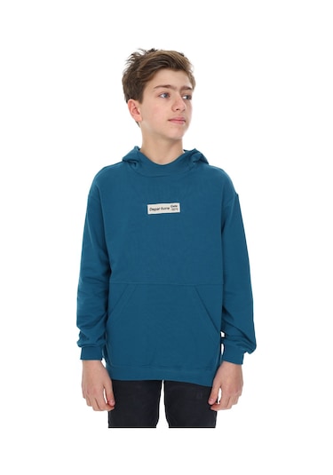 Toontoy Erkek Çocuk Depar Tura Baskılı Sweatshirt Petrol Mavi
