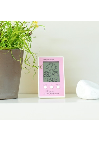 Çocuklar için İç Mekan Termometre ve Nem Ölçer Saatli Thr103