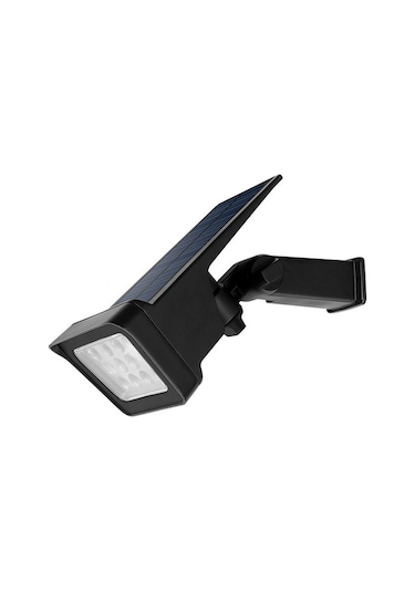 Qingmipy "12 Led Güneş Enerjili Bahçe Aydınlatma Spotu - Su Geçirmez, Ayarlanabilir Açılı, Otomatik Açma/kapama" Siyah