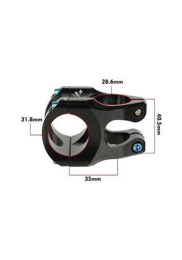 Reedark 35mm Ultra Hafif Delikli Alüminyum Direksiyon Bağlantısı, Yüksek Dayanıklı, Tam Cnc İşlemli, Dağ Bisikleti İniş İçin, Siyah Kutulu Siyah