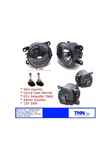 Renault Scenic Iı 2004-2010 Sis Farı Set Oem: 8200074008