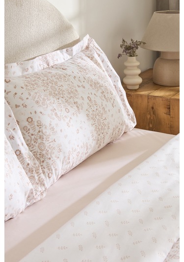 Kaşmir Home Grasy %100 Pamuk Çift Kişilik Nevresim Takımı Somon Somon