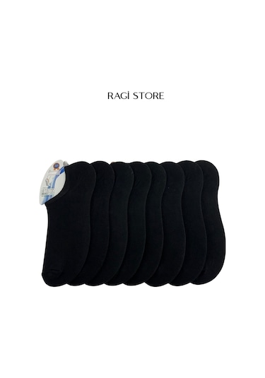 Ragi Store 8'li Sıfır Bilek Unisex Çorap Siyah