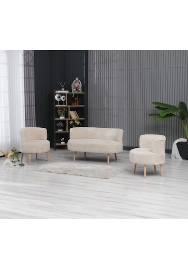 Harmony Puffy Çay Seti Koltuk Takımı Cafe, Ofis, Balkon, Yazlık, Teras, Bahçe Çok Renkli