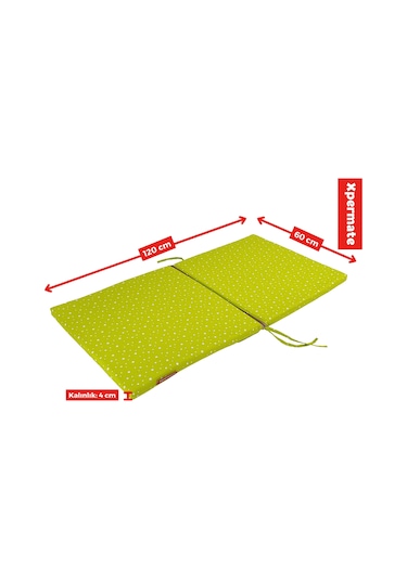 Katlanır Sünger Yatak,çocuk Yer Minderi, 60x120 Yeşil