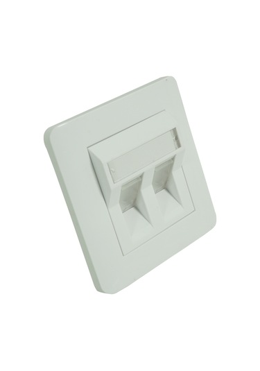 Canovate Faceplate 2 Port 86X86 Fildişi Renkli Açılı 25 Adet