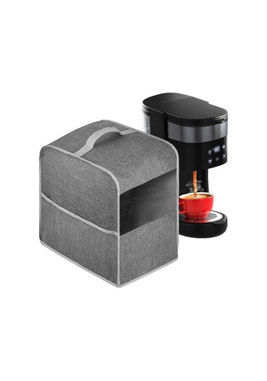 Suntek Kahve Makinesi Toz Kapağı Polyester Yıkanabilir Gri