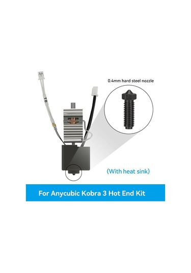 Youmex Anycubic Kobra 3 İçin 24v 50w Fdm 3d Yazıcı Hotend Seti - 0.4mm Çelik Uç, Titan Alüminyum Gıdası, Pla/abs/petg Desteği