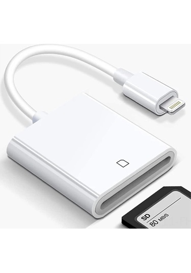 Hangfox İphone Uyumlu İpad Uyumlu İçin Lightning'dan Sd Kart Okuyucu - Kamera Fotoğraf/videoyu Hızlı Aktar - Uygulama Gerektirmez - Plug & Play