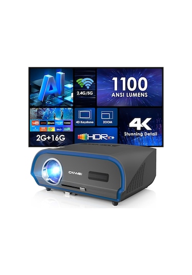 Pxodyda 1080 P 1100 ANSI Lümen FULL HD 4K Projeksiyon Cihazı