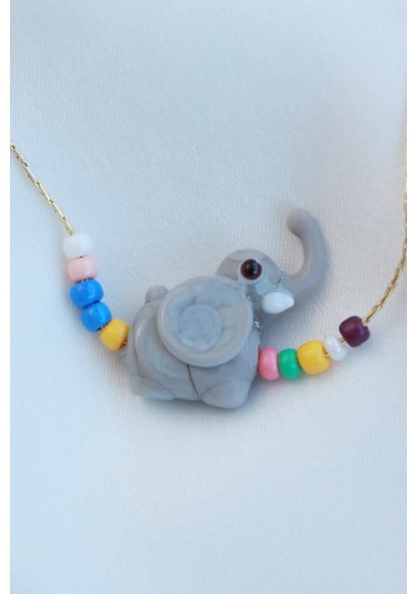 Murano Fil Cam Kolye Gri