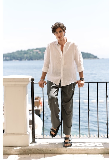 Mai Collection Geaohrid Füme Erkek Pantolon Füme