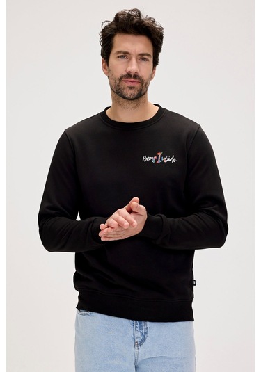 Bad Bear Splashy Erkek Sweatshirt 24.02.12.022-c01 Siyah