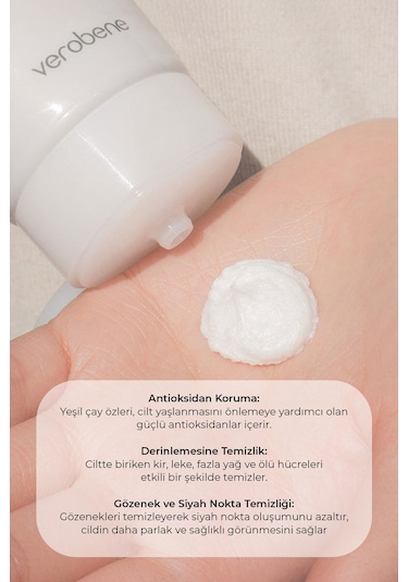 Verobene Cleansing Foam Green Tea Akneli Ciltler için Yüz Temizleme Jeli 150 ML