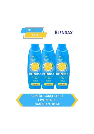 Blendax Limon Özlü Kepeğe Karşı Etkili Şampuan 3 x 500 ML