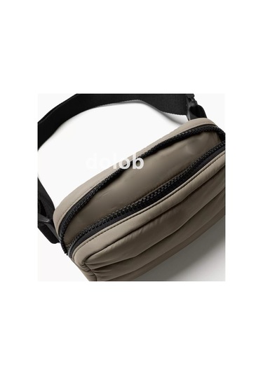 Dolob Aşağı Ceket Kadın Makyaj Saklama Çantası Basit, Hafif, Şık Fitness Spor Koşu Bel Çantası Krem