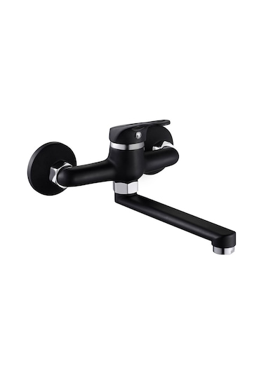 Sardıcı Pirinç Duvardan Mutfak Musluğu Siyah