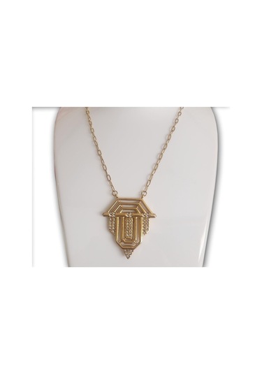 Uzel  Sarı Gold İhtişamın Gücün ve Özgüvenin Simgesi Kolye