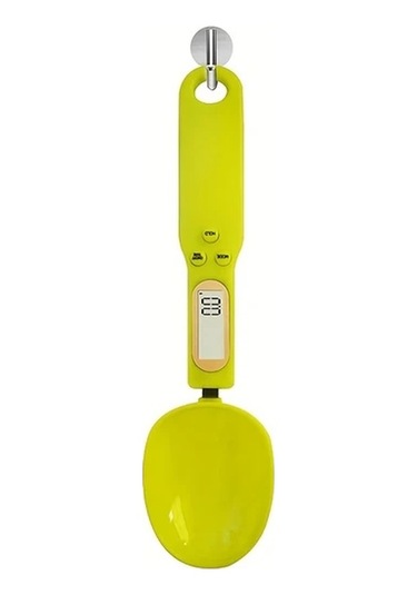 Oldfriend Yellow 500g 0.1g Hassas Mutfak Terazisi Büyük Kaşık Otomatik Tare Lcd Ekran Sarı