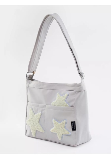 Vibe Kore Yıldızlı Y2k Tarzı Gençler İçin Okul Çantası 191280928 Beyaz