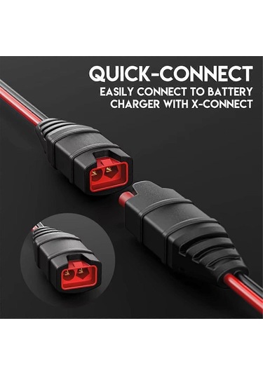 Noco Akü Şarj Cihazı Akü Bakım Lea İçin X-connect Gözlü Terminalli 53cm 16awg Kablo Demeti