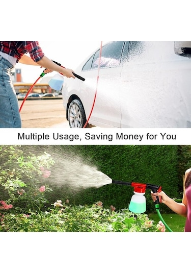 Maoyaya Araba Yıkama Köpük Tabancası, Bahçe Hortumu Püskürtücü, Ayarlanabilir Oranlı Sabun Köpük Püskürtücü
