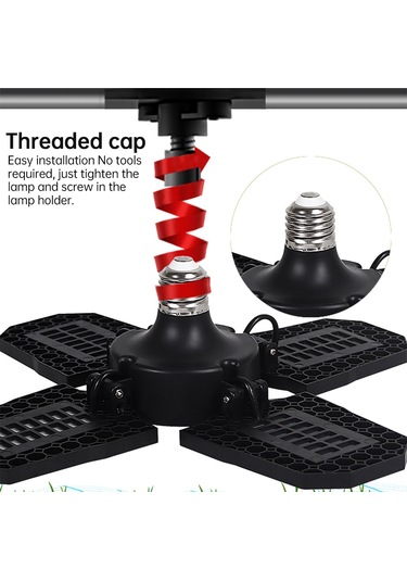 Teltree 240 Led Tam Spektrumlu Bitki Büyüme Lambası, 360 Kapsama, 90 Katlanabilir, Su Geçirmez, E27 Bağlantılı Diğer