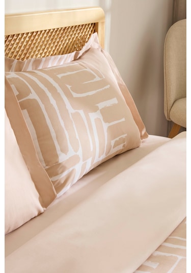 Kaşmir Home Mosy %100 Pamuk Çift Kişilik Nevresim Takımı Bej Bej