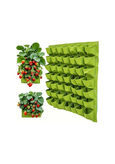 Fochsia 9 Cep Dikey Bahçe Dikim Torbası - Siyah, İç Ve Dış Mekan, Balkon Ve Duvar Bahçeciliği