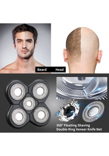 5 Bıçaklı Ana Tıraş Makinesi Yedek Başlığı Elektrikli Tıraş Makinesi Başlığı, Zqkla