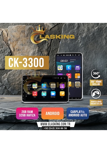 Ck-3300 2/32gb Android Tek Din 10''inch Oto Araba Multimedya Teyp